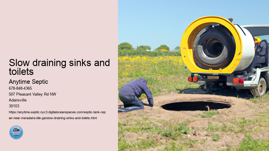 Slow draining sinks and toilets